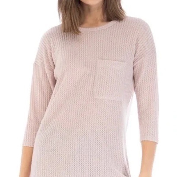 BOBEAU Thermal Pocket Tunic in Pink Blush - Picture 3 of 3